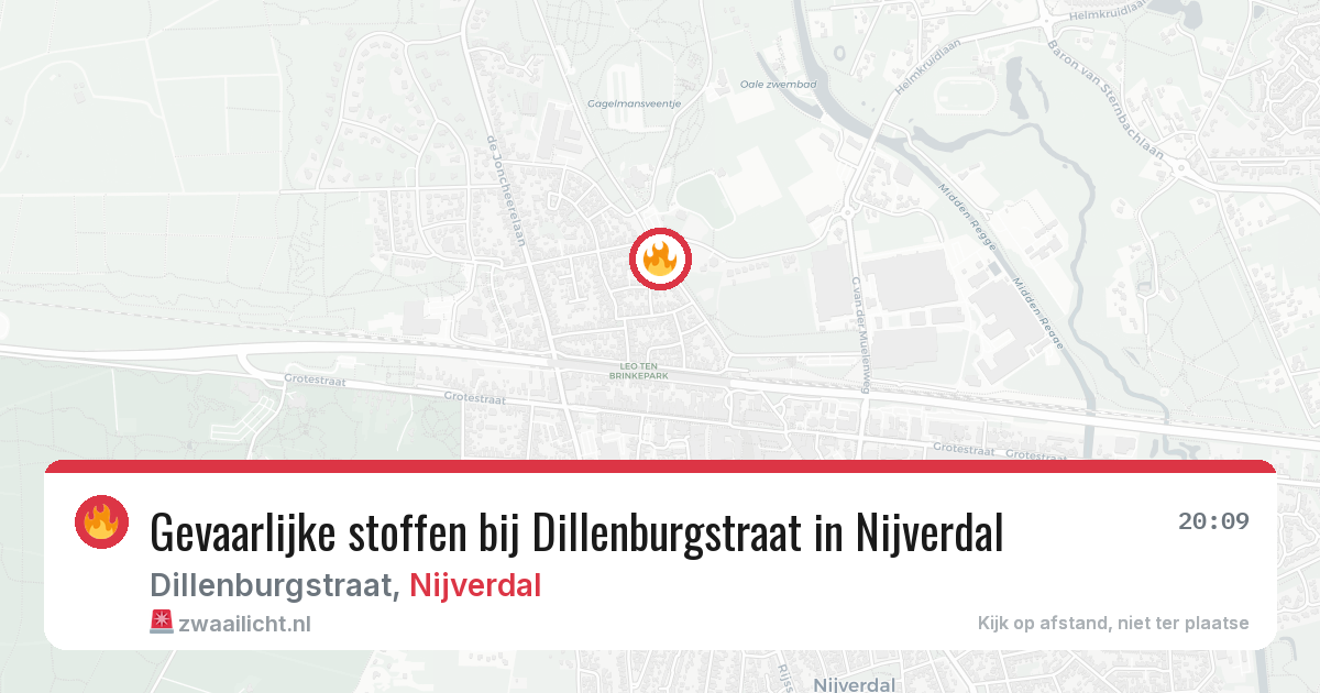 Gevaarlijke stoffen bij Dillenburgstraat in Nijverdal — 21 apr 2026