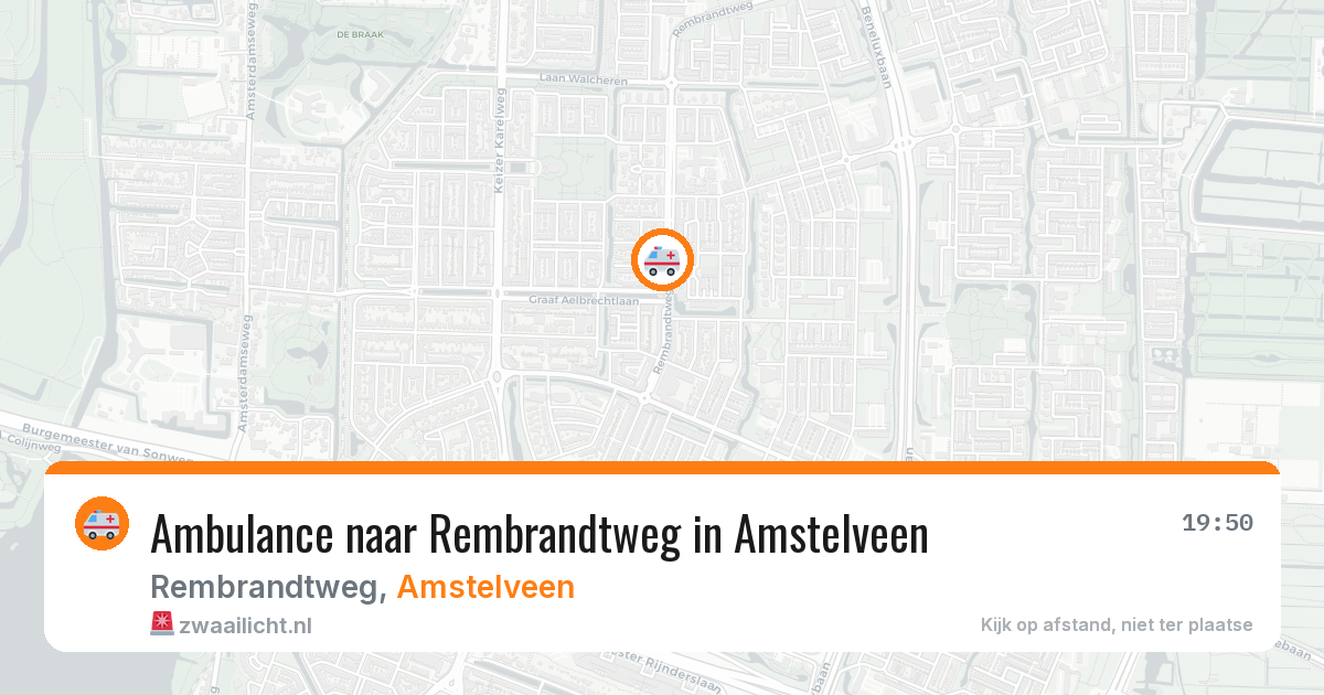 Ambulance naar Rembrandtweg in Amstelveen — 29 jan 2026