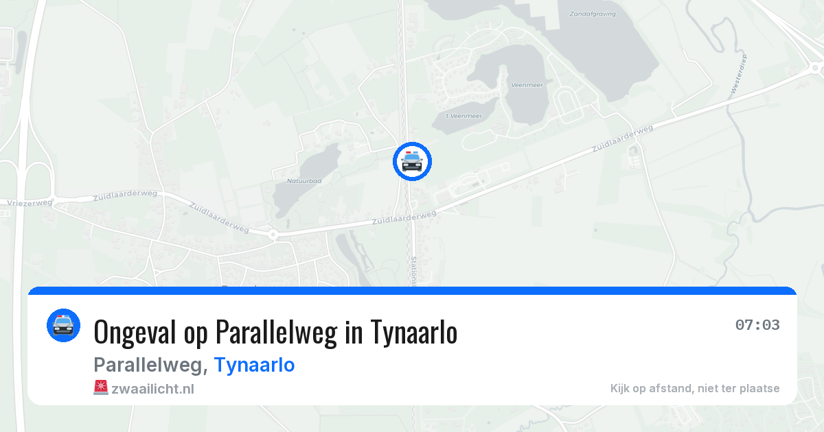 Ongeval op Parallelweg in Tynaarlo — 1 mei 2026