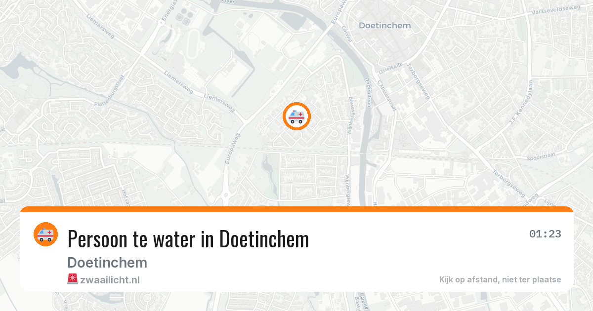 Persoon te water in Doetinchem — 28 jun 2026