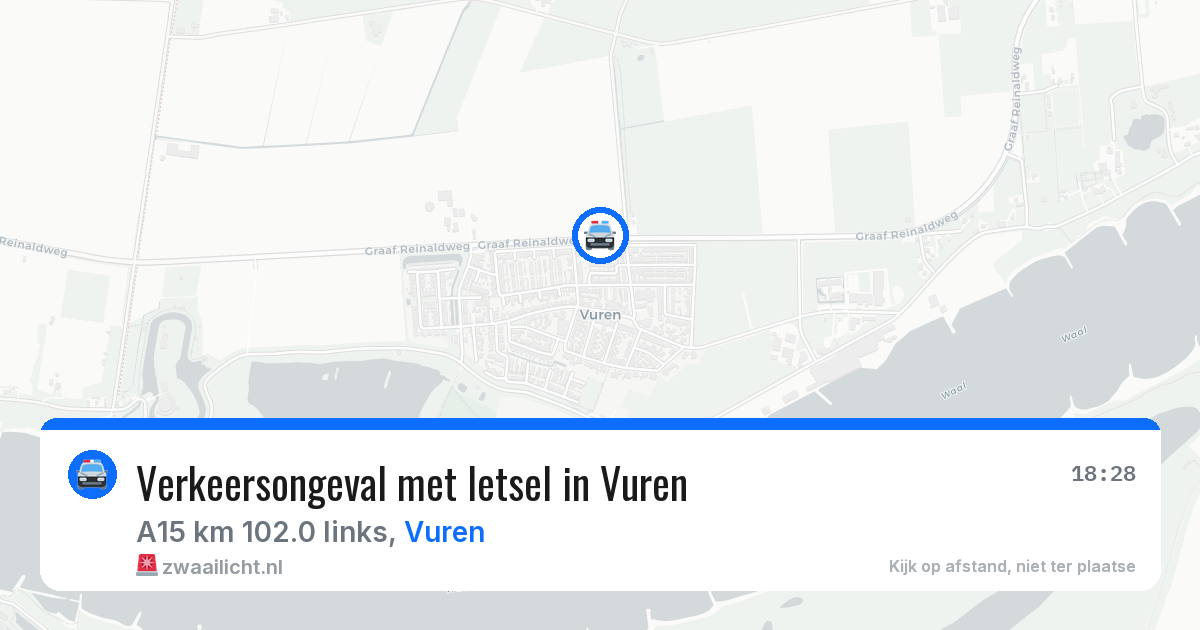 Verkeersongeval met letsel in Vuren — 16 mrt 2026