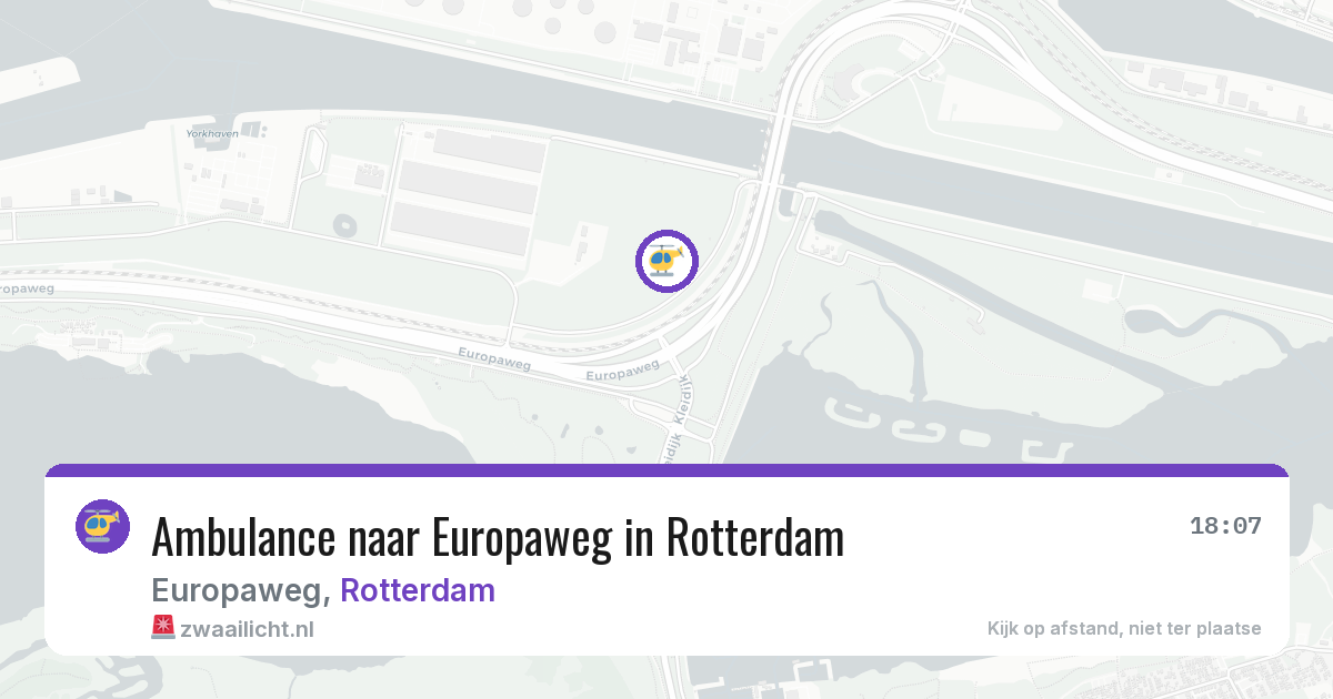 Ambulance naar Europaweg in Rotterdam — 29 jul 2026