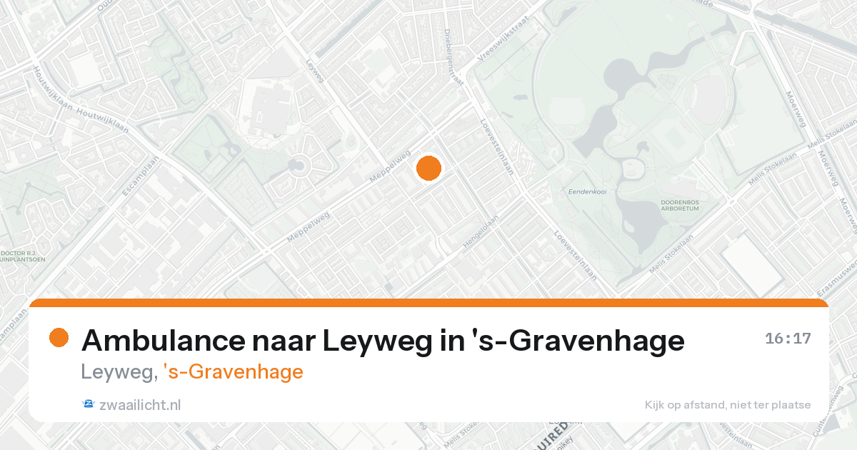 Ambulance naar Leyweg in 's-Gravenhage — 25 aug 2026
