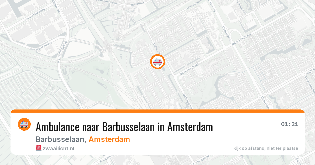Ambulance naar Barbusselaan in Amsterdam — 30 jun 2026
