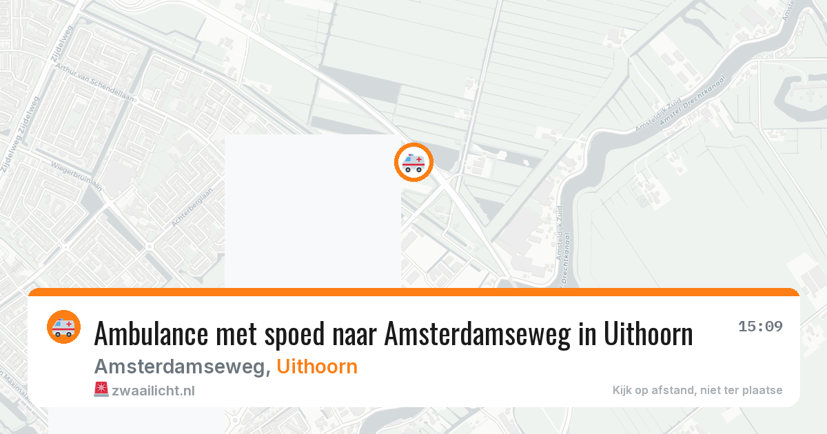 Ambulance met spoed naar Amsterdamseweg in Uithoorn — 16 mrt 2026