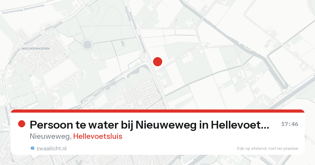Persoon te water bij Nieuweweg in Hellevoetsluis — 21 aug 2026
