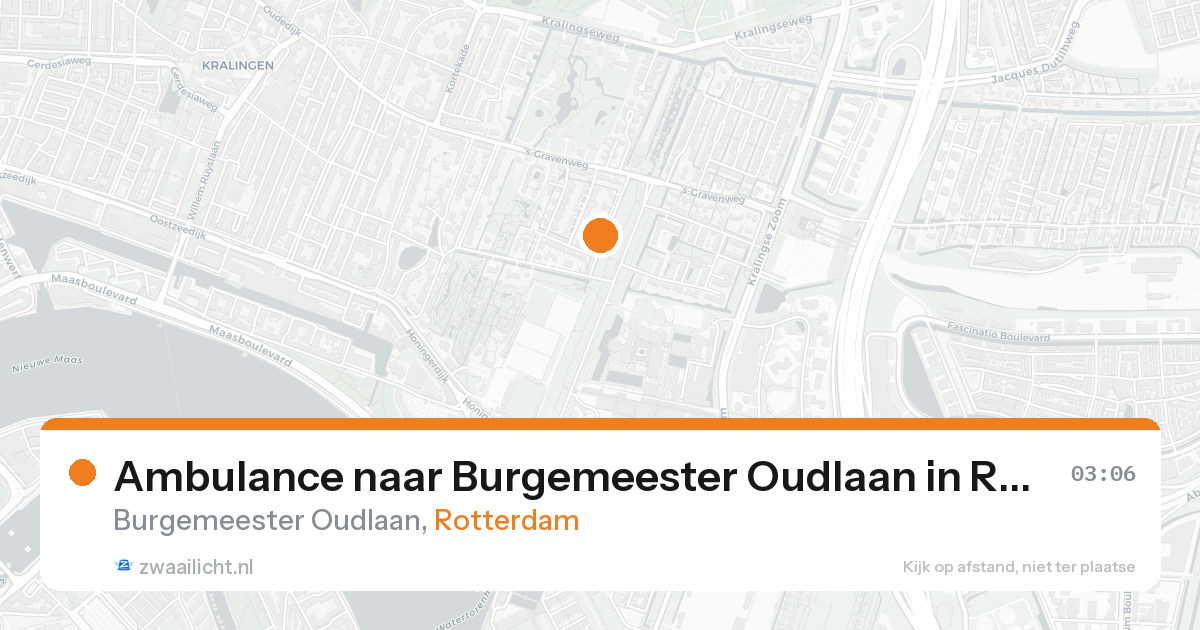Ambulance naar Burgemeester Oudlaan in Rotterdam — 18 aug 2026
