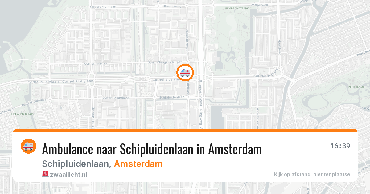 Ambulance naar Schipluidenlaan in Amsterdam — 8 feb 2026