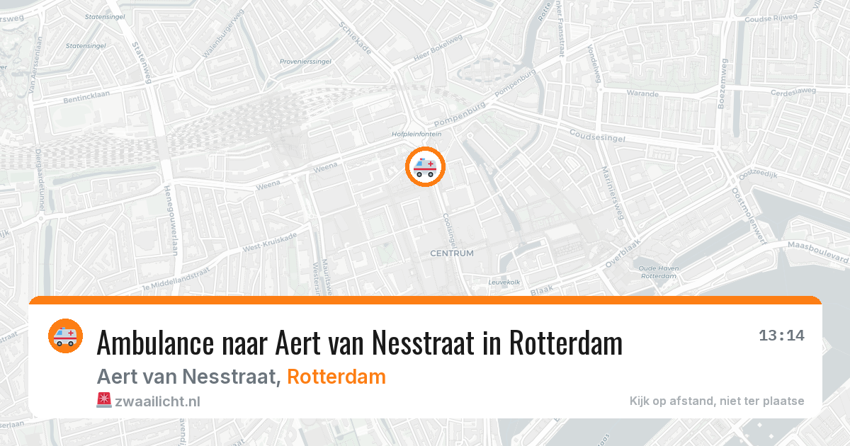 Ambulance naar Aert van Nesstraat in Rotterdam — 25 jun 2026