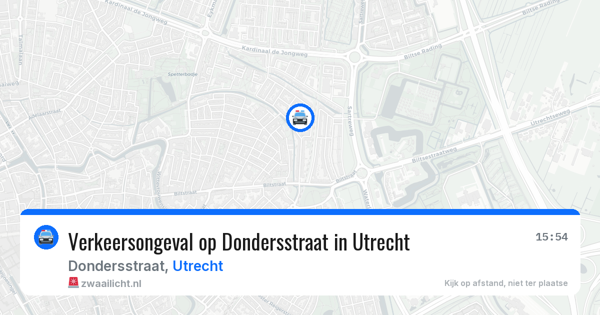 Verkeersongeval op Dondersstraat in Utrecht — 28 jul 2026