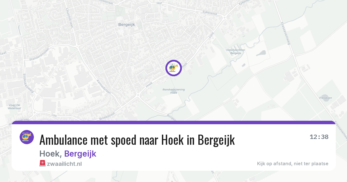 Ambulance met spoed naar Hoek in Bergeijk — 1 jul 2026