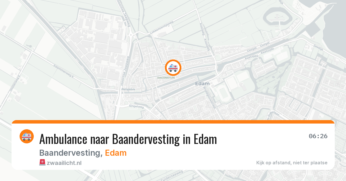 Ambulance naar Baandervesting in Edam — 23 jul 2026