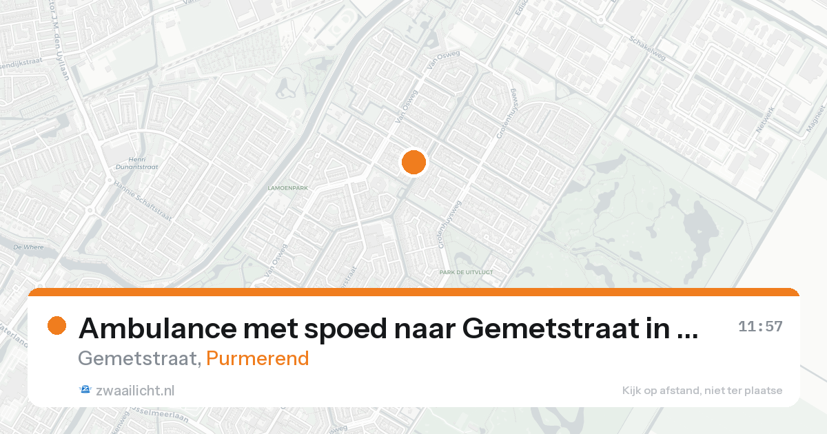 Ambulance met spoed naar Gemetstraat in Purmerend — 7 feb 2026