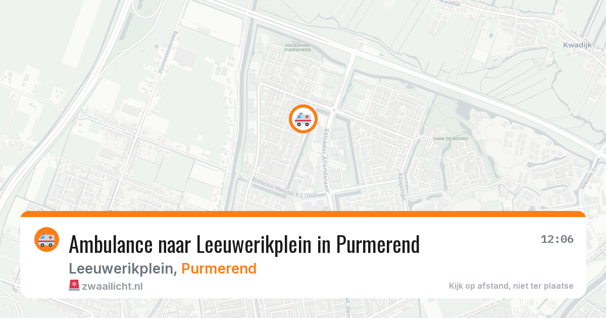 Ambulance naar Leeuwerikplein in Purmerend — 25 mrt 2026
