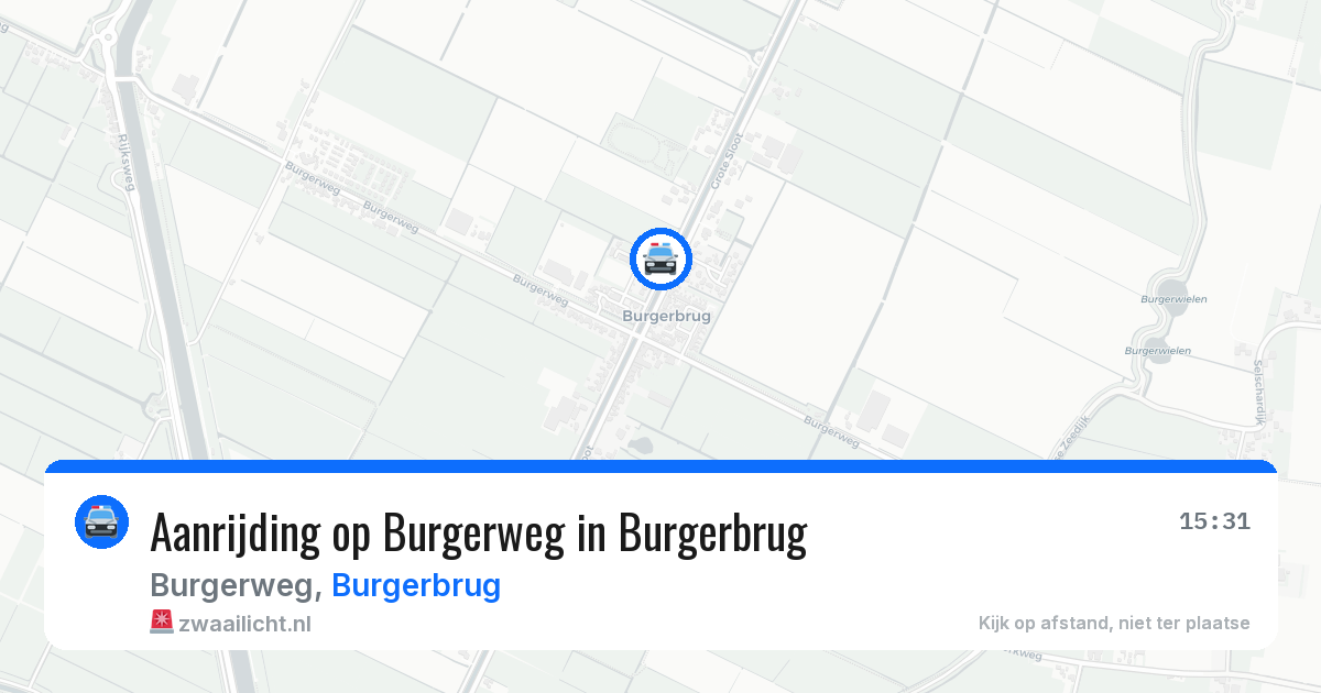Aanrijding op Burgerweg in Burgerbrug — 6 mei 2026