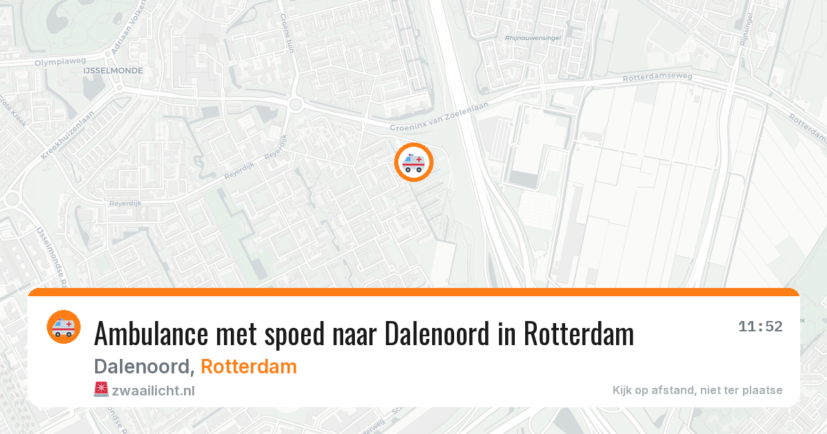 Ambulance met spoed naar Dalenoord in Rotterdam — 18 mei 2026