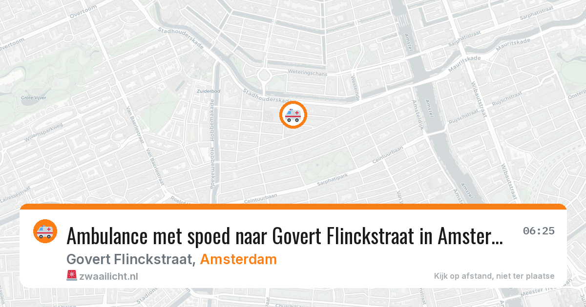 Ambulance met spoed naar Govert Flinckstraat in Amsterdam — 30 jul 2026