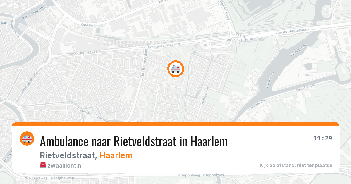 Ambulance naar Rietveldstraat in Haarlem — 20 jun 2026