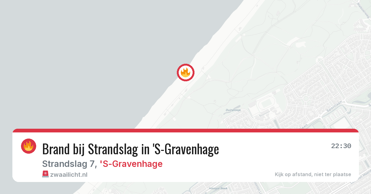 Brand bij Strandslag in 'S-Gravenhage — 29 jul 2026