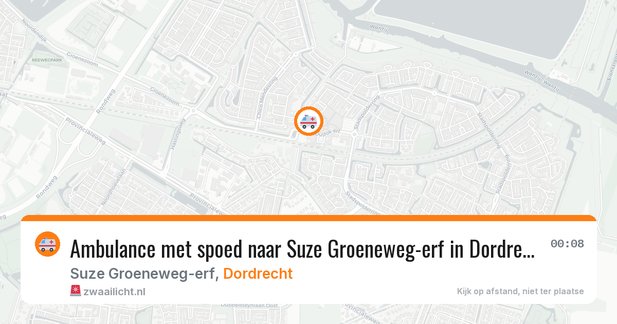Ambulance met spoed naar Suze Groeneweg-erf in Dordrecht — 23 jun 2026