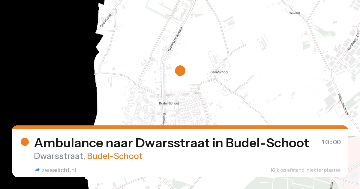Ambulance naar Dwarsstraat in Budel-Schoot — 28 aug 2026