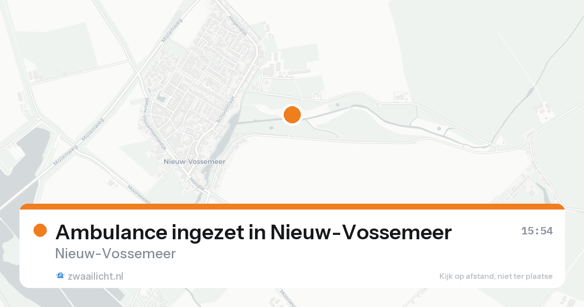 Ambulance ingezet in Nieuw-Vossemeer — 17 aug 2026
