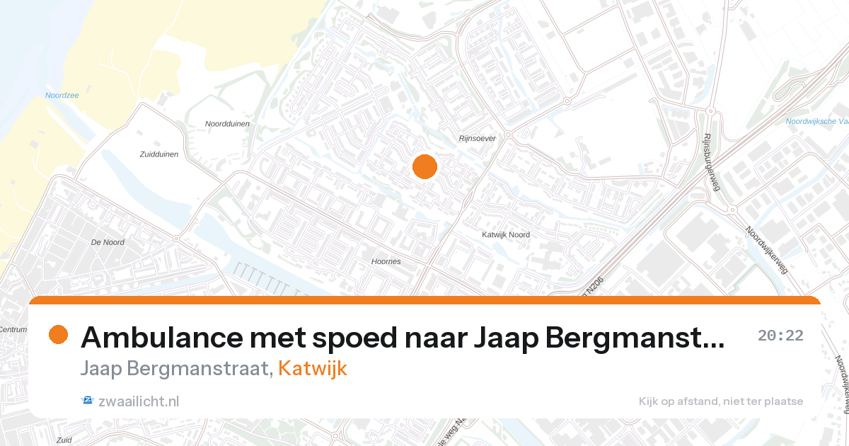 Ambulance met spoed naar Jaap Bergmanstraat in Katwijk — 12 apr 2026