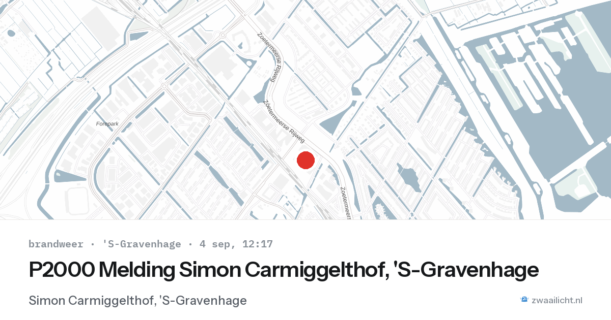P2000 Melding Simon Carmiggelthof, 'S-Gravenhage — 4 sep 2026