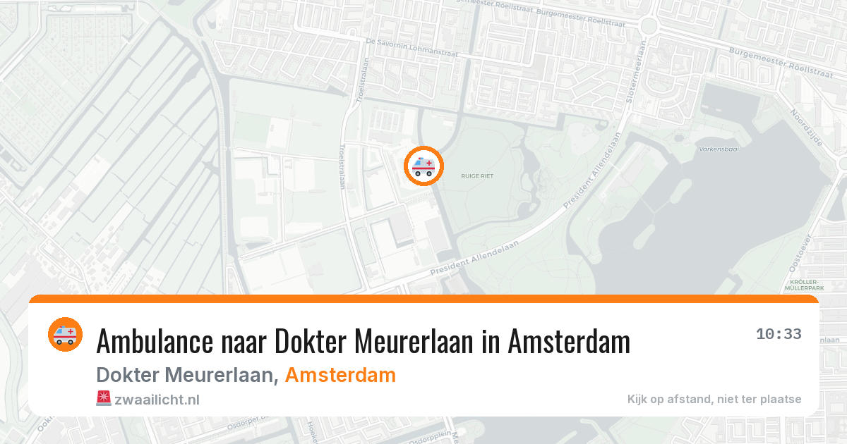 Ambulance naar Dokter Meurerlaan in Amsterdam — 12 mei 2026