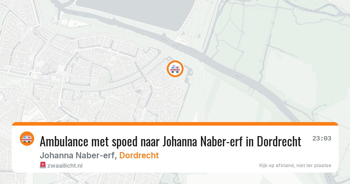 Ambulance met spoed naar Johanna Naber-erf in Dordrecht — 30 mei 2026