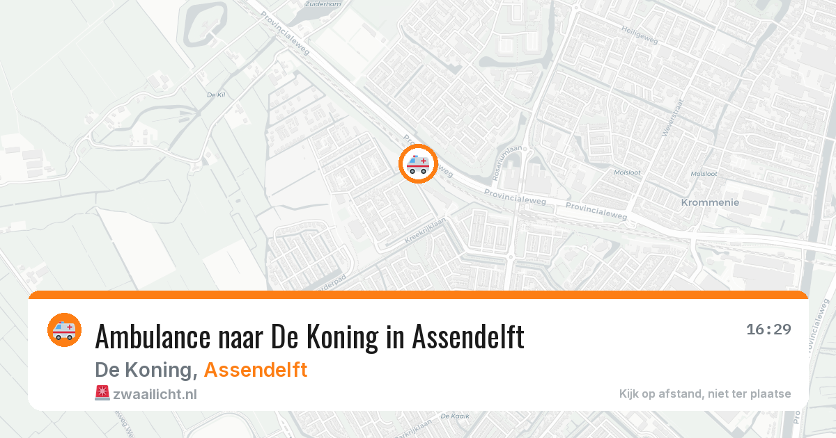 Ambulance naar De Koning in Assendelft — 31 mei 2026
