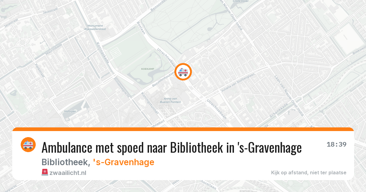 Ambulance met spoed naar Bibliotheek in 's-Gravenhage — 18 jun 2026