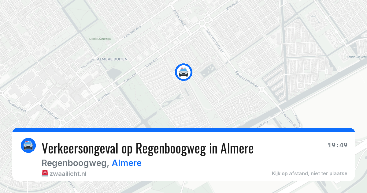 Verkeersongeval op Regenboogweg in Almere — 30 jun 2026