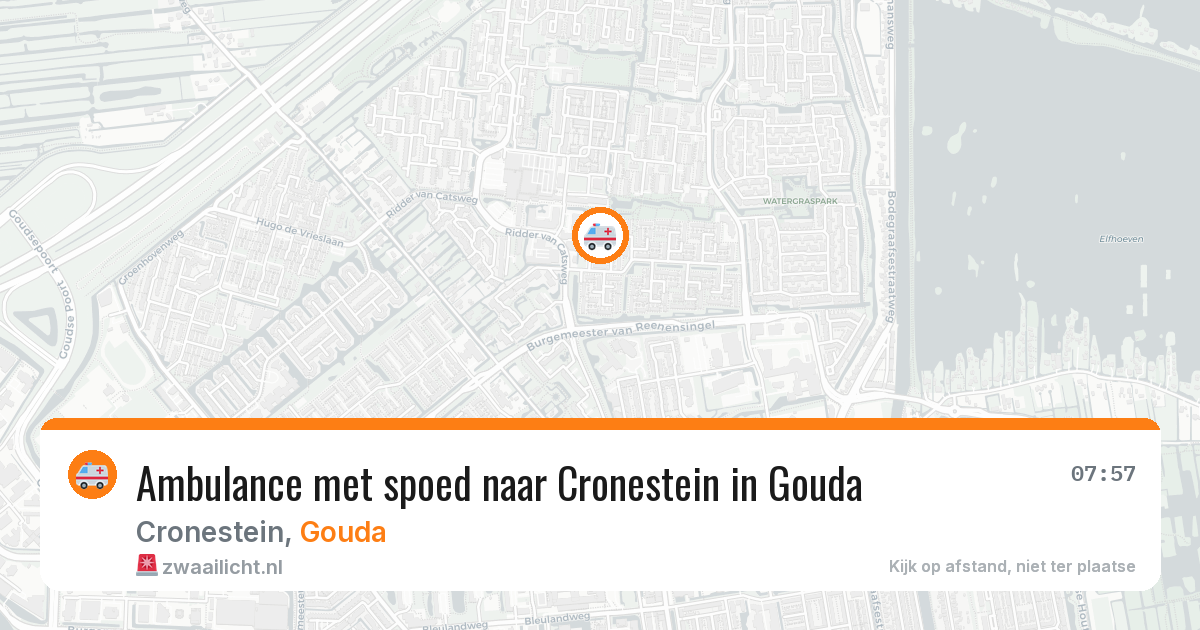 Ambulance met spoed naar Cronestein in Gouda — 9 jul 2026