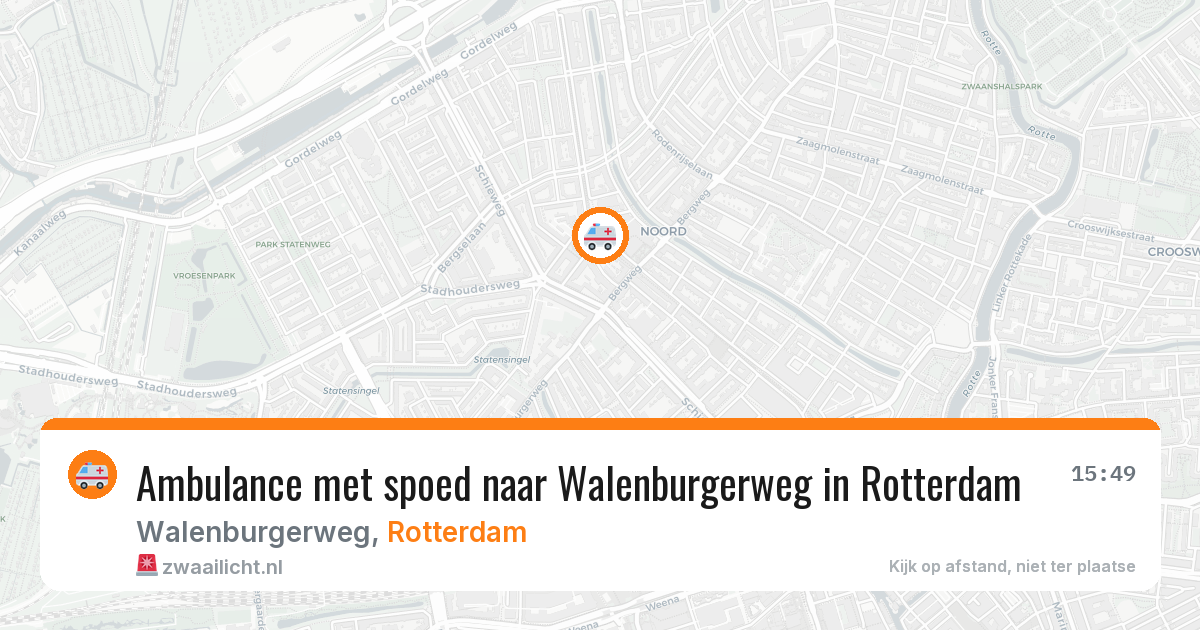 Ambulance met spoed naar Walenburgerweg in Rotterdam — 10 jun 2026