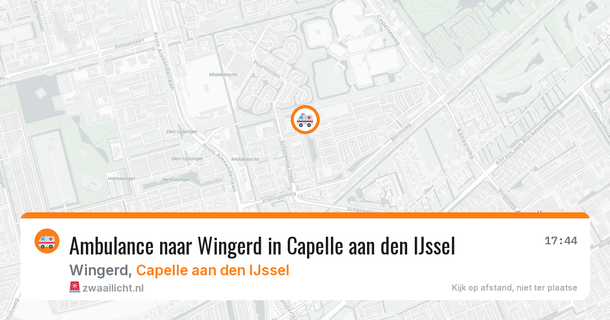 Ambulance naar Wingerd in Capelle aan den IJssel — 29 mei 2026