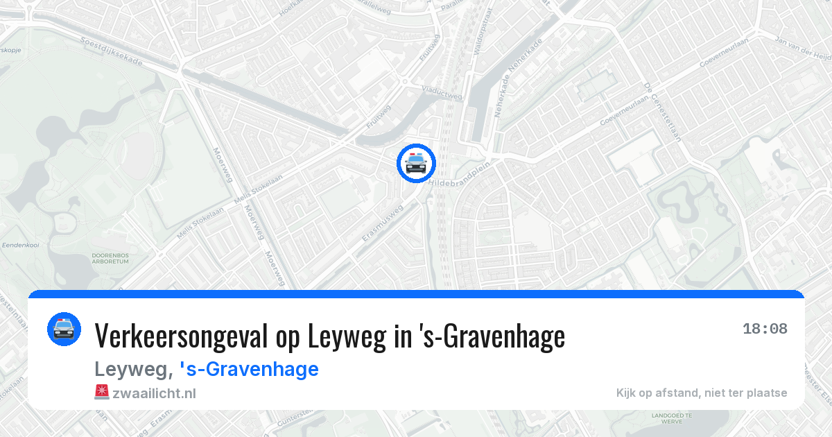 Verkeersongeval op Leyweg in 's-Gravenhage — 22 jan 2026