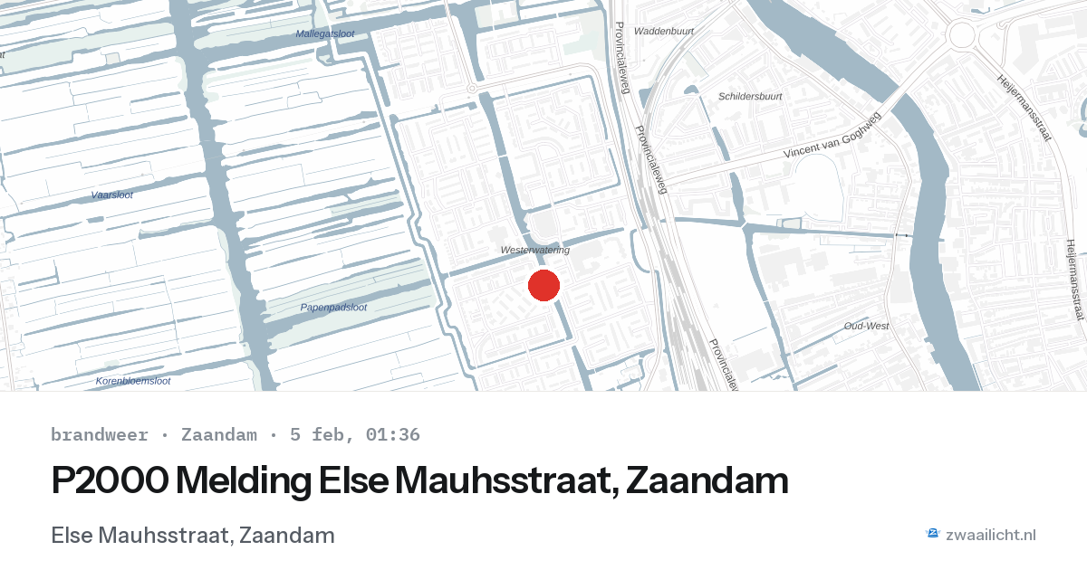 P2000 Melding Else Mauhsstraat, Zaandam — 5 feb 2026