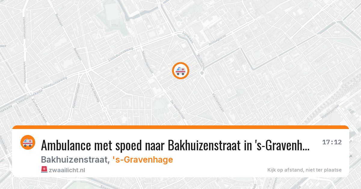 Ambulance met spoed naar Bakhuizenstraat in 's-Gravenhage — 7 aug 2026