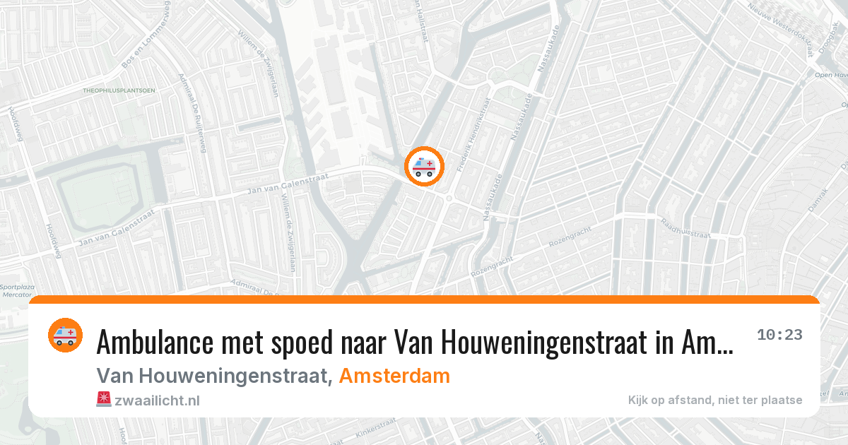 Ambulance met spoed naar Van Houweningenstraat in Amsterdam — 11 aug 2026