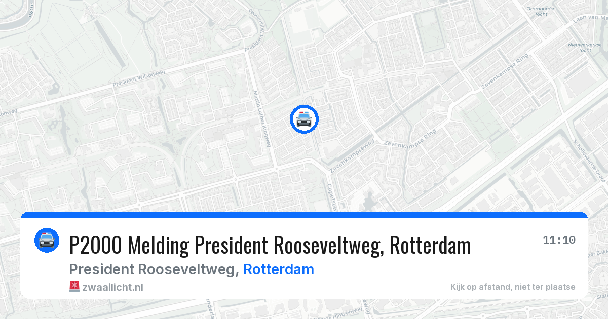 P2000 Melding President Rooseveltweg, Rotterdam — 8 jun 2026