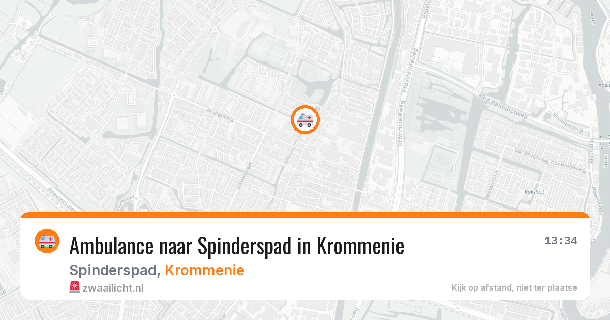 Ambulance naar Spinderspad in Krommenie — 6 apr 2026