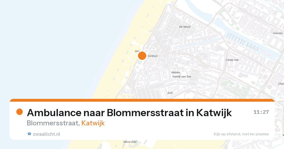 Ambulance naar Blommersstraat in Katwijk — 23 mei 2026