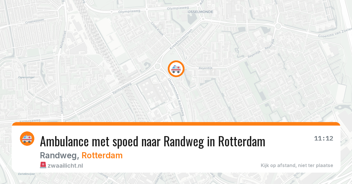 Ambulance met spoed naar Randweg in Rotterdam — 25 mrt 2026