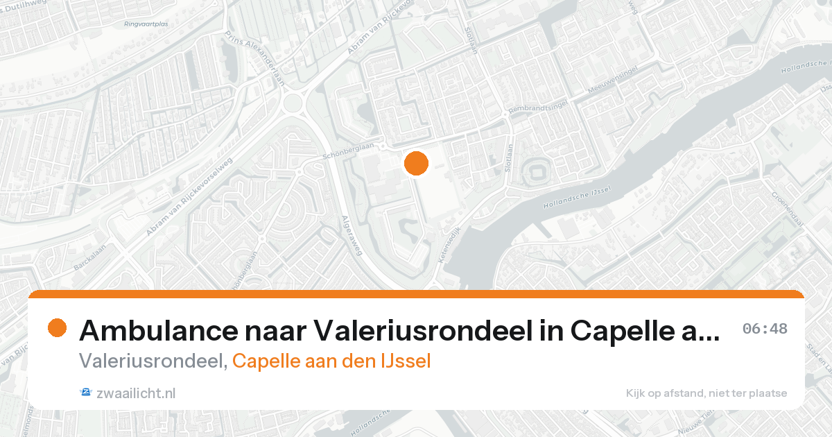 Ambulance naar Valeriusrondeel in Capelle aan den IJssel — 21 aug 2026