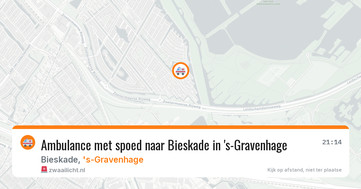 Ambulance met spoed naar Bieskade in 's-Gravenhage — 2 jun 2026