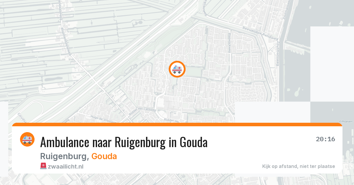 Ambulance naar Ruigenburg in Gouda — 8 aug 2026