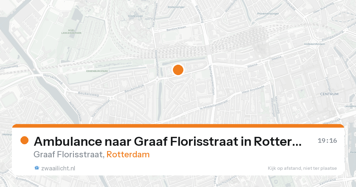Ambulance naar Graaf Florisstraat in Rotterdam — 19 aug 2026