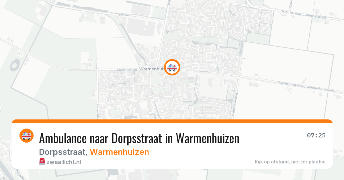 Ambulance naar Dorpsstraat in Warmenhuizen — 31 mrt 2026