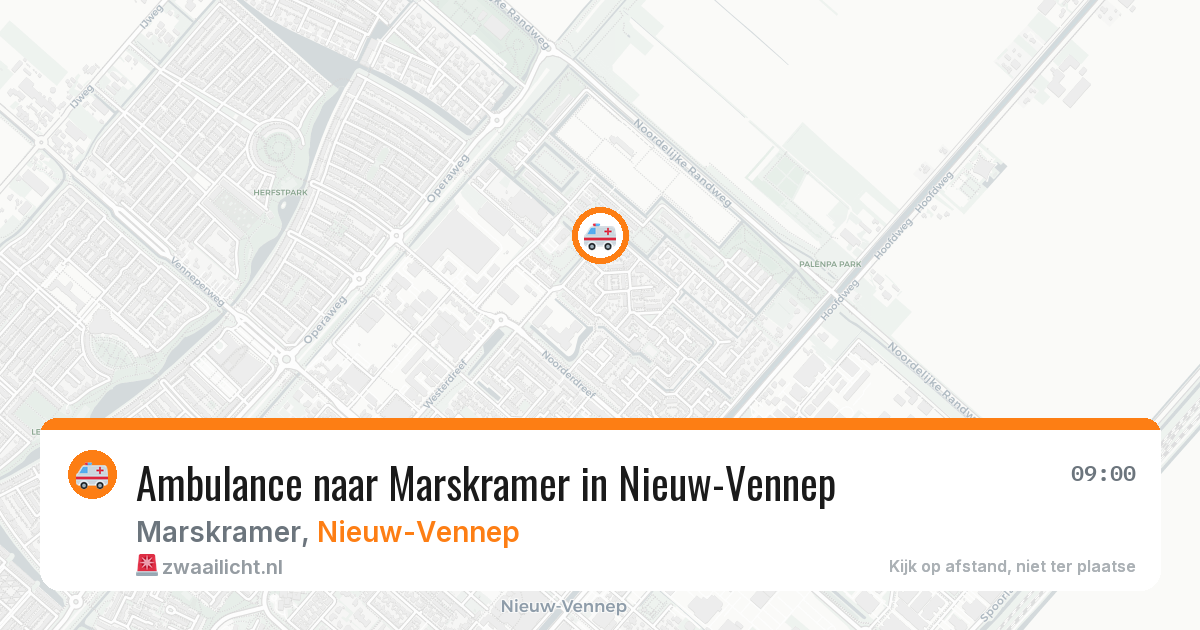 Ambulance naar Marskramer in Nieuw-Vennep — 4 aug 2026
